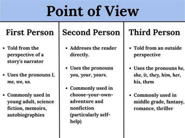 What is the definition of first person POV